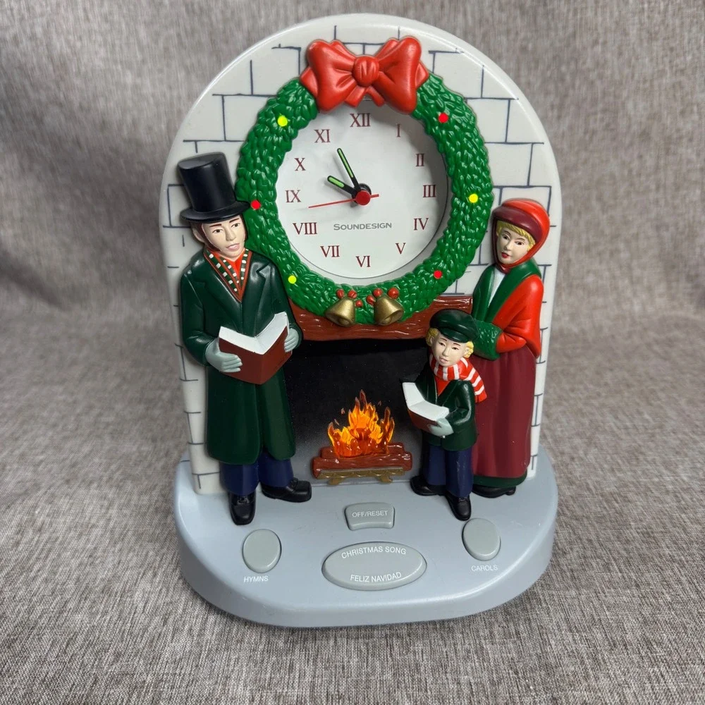 Soundesign Musical Christmas Carol Clock Bilingual Charles Dickens